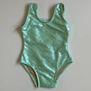 Shade Critter’s Girl’s Mint Metallic Mermaid One-piece Swimsuit - 6-12M